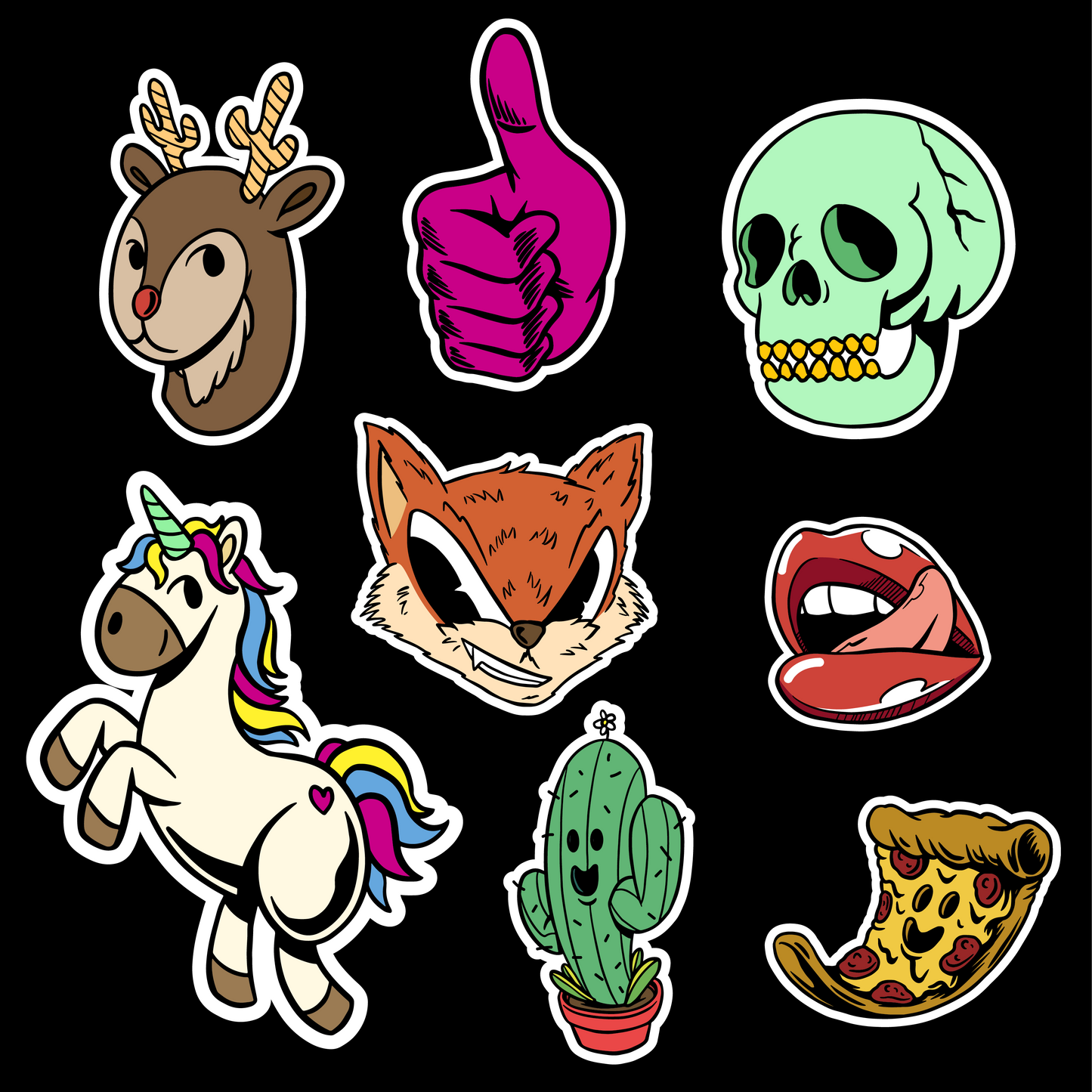 Stickers fondo bianco